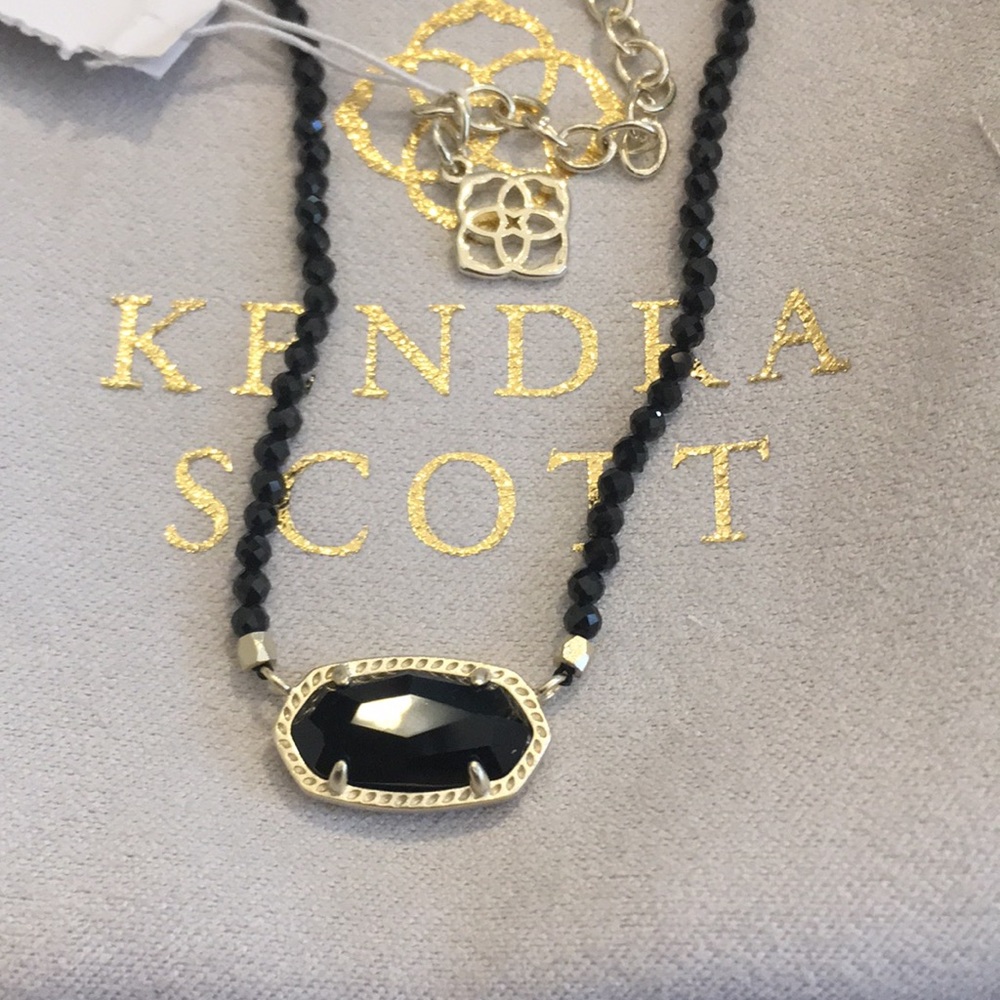 Kendra Scott Elisa Beaded Black and Gold. NWT.